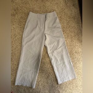 High rise wide leg crop trousers